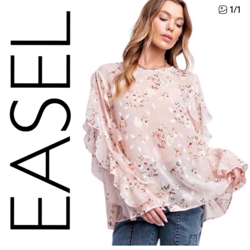 734:  EASEL NWT TOP BLUSH (R2C)